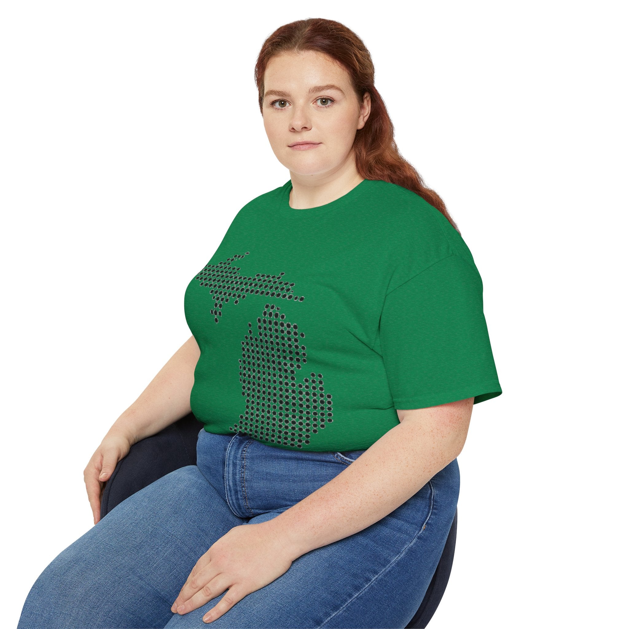 Michigan Dot Map T-Shirt — Minimal State Outline Tee