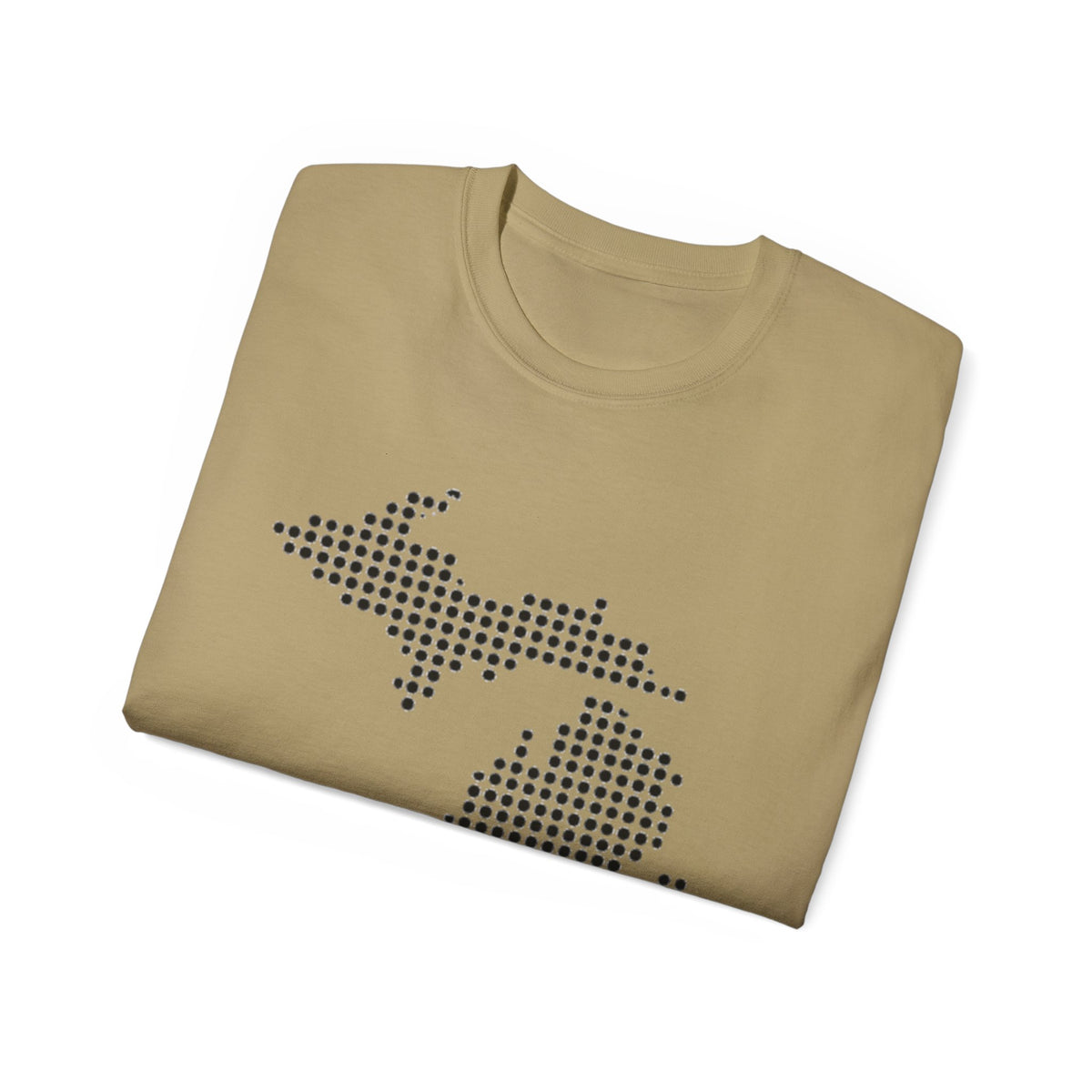 Michigan Dot Map T-Shirt — Minimal State Map Tee for Michiganders