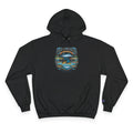 Retro Fishing Lakes Graphic Pullover Hoodie — Champion Hoodie