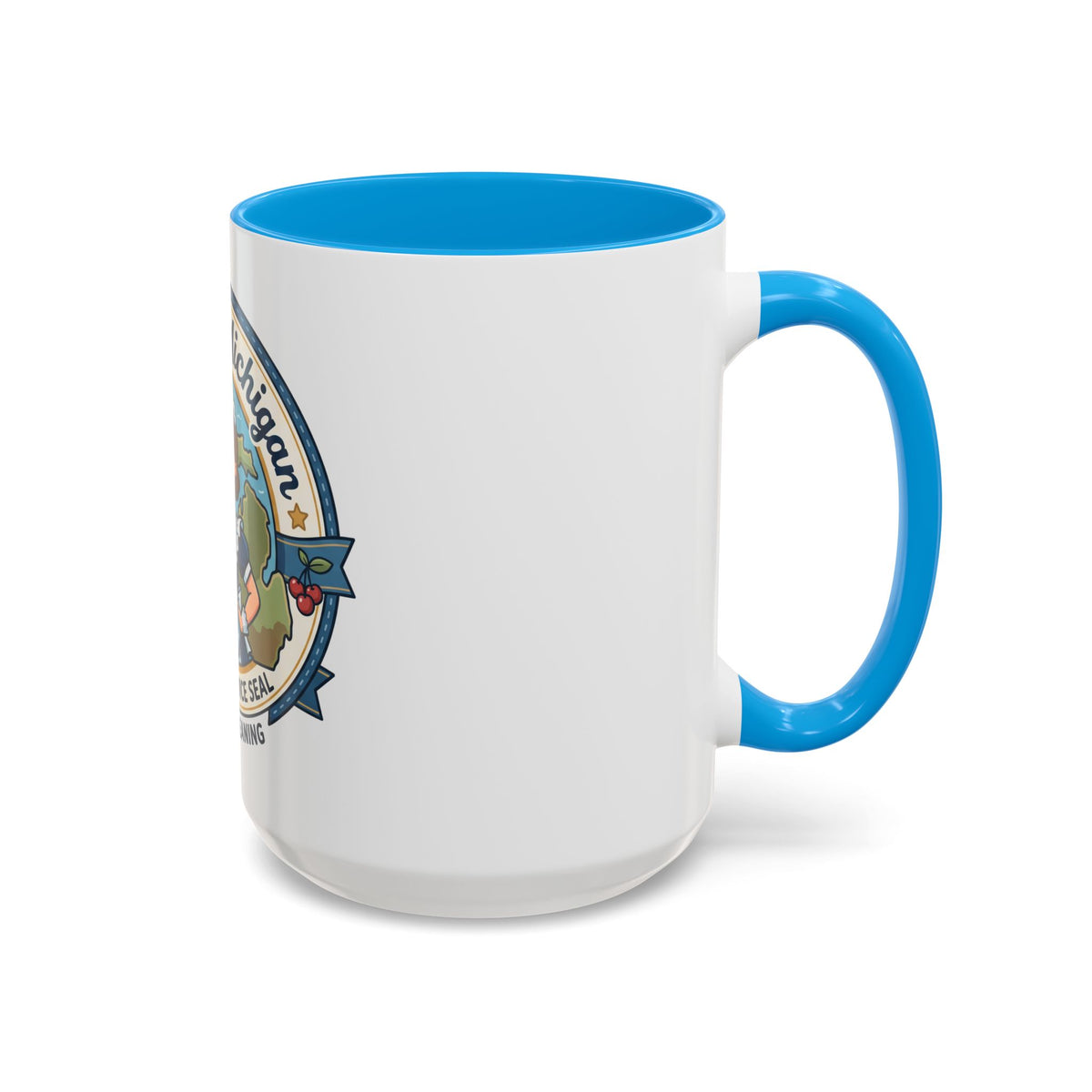 Maid in Michigan Coffee Mug — Retro Housekeeper Logo (11oz/15oz)