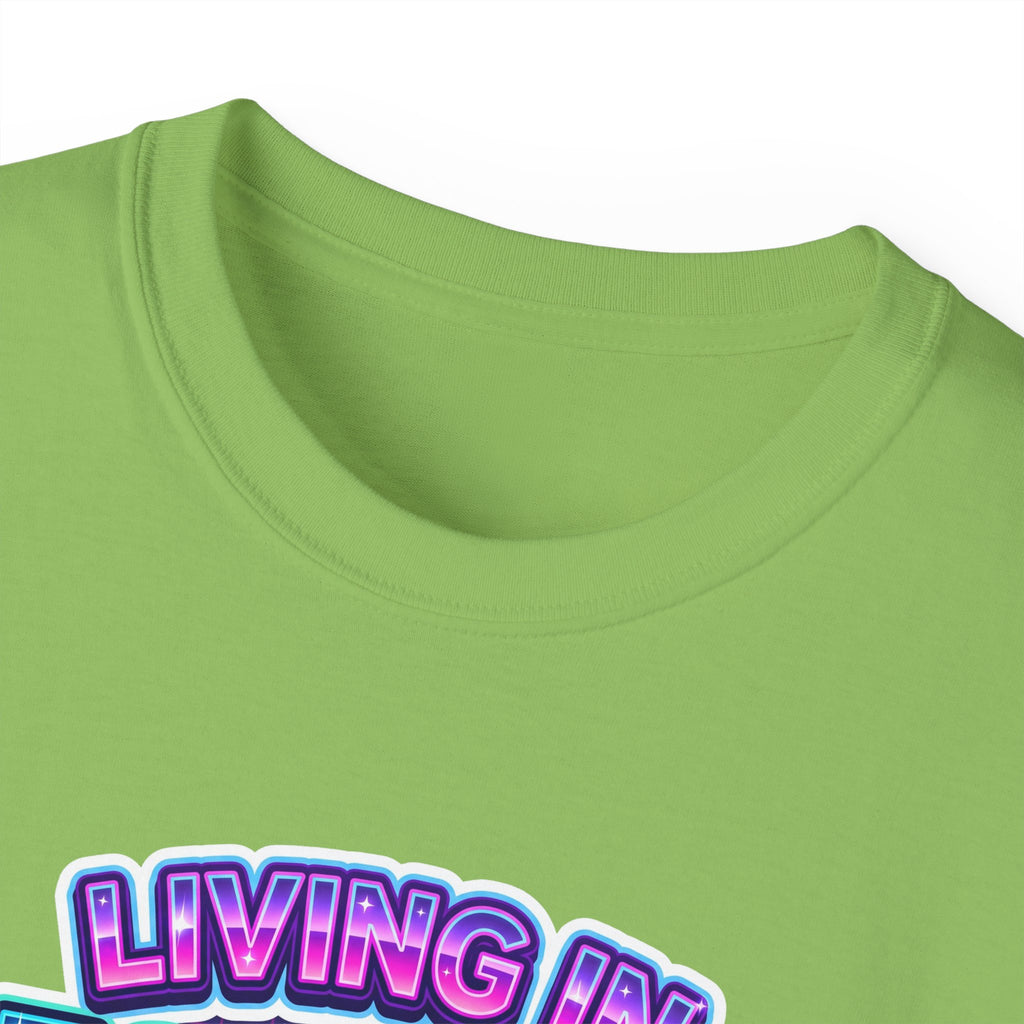 "Living in Aesthetic Mode" Retro Vaporwave Graphic Tee