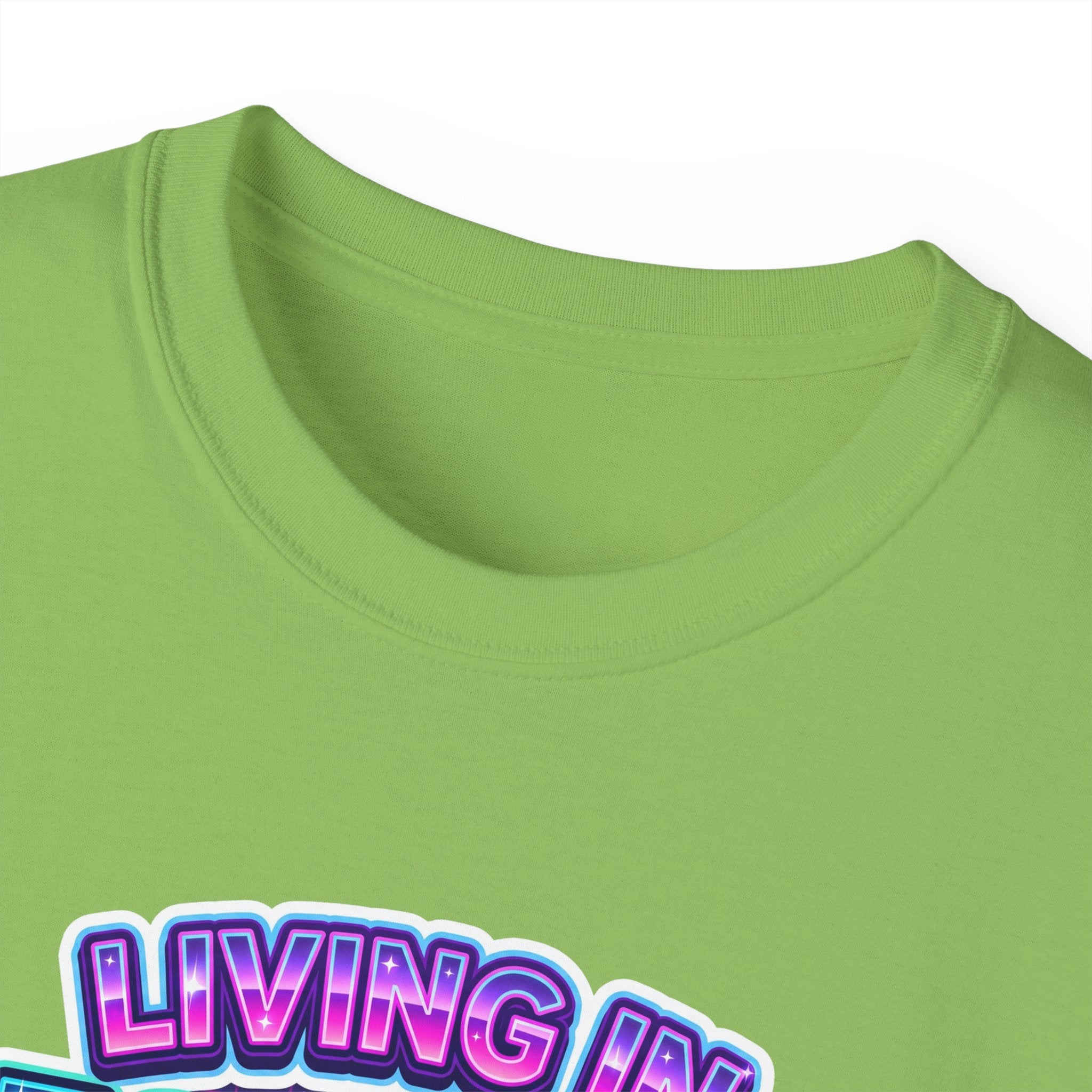 "Living in Aesthetic Mode" Retro Vaporwave Graphic Tee