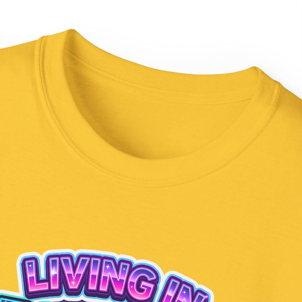 "Living in Aesthetic Mode" Retro Vaporwave Graphic Tee