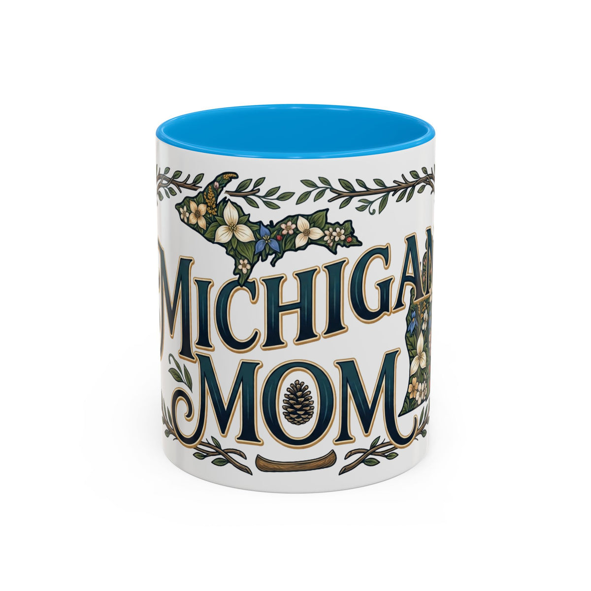 Michigan Mom Coffee Mug — Floral State Pride 11oz/15oz
