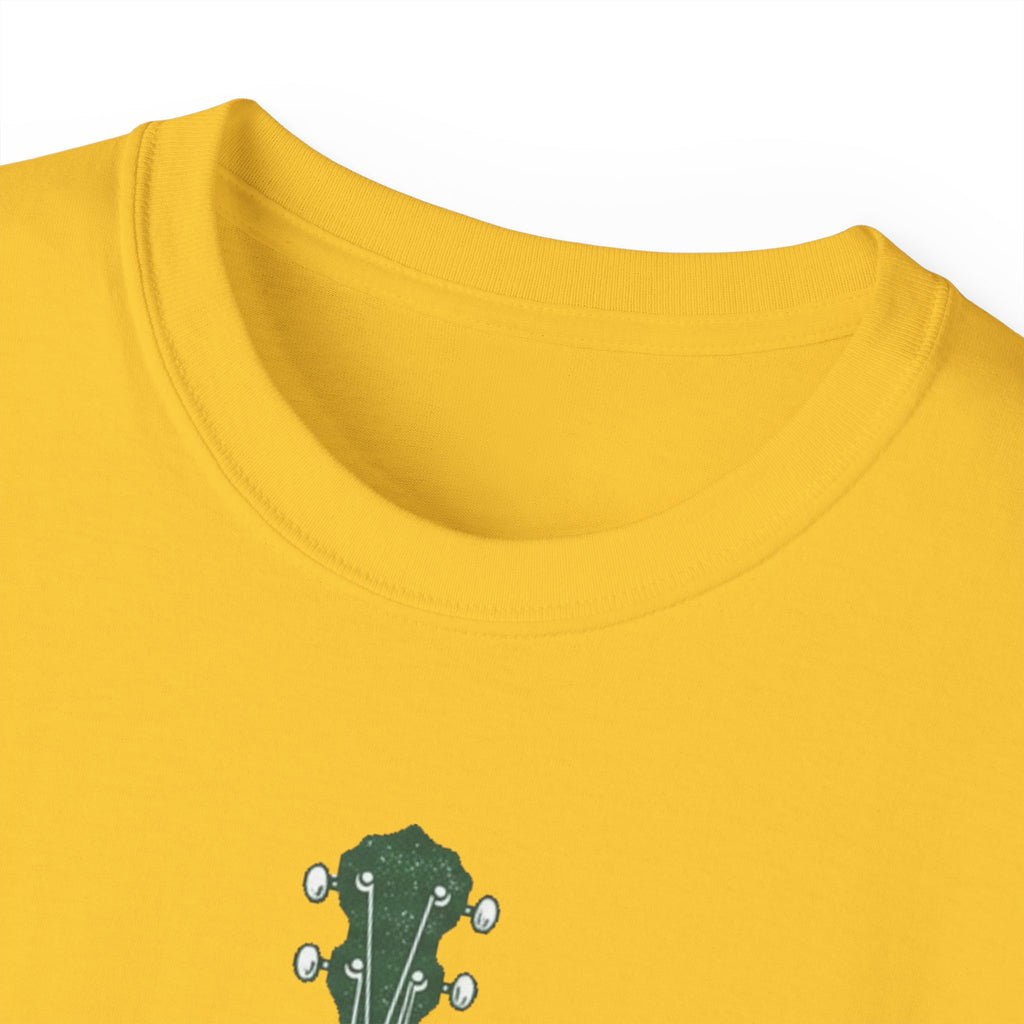 Floral Banjo Tee — Botanical Music Graphic T-Shirt