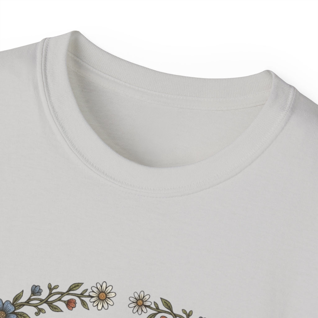 Folk Art Toad Banjo Tee — Floral Moonlight Frog Banjo  T-Shirt