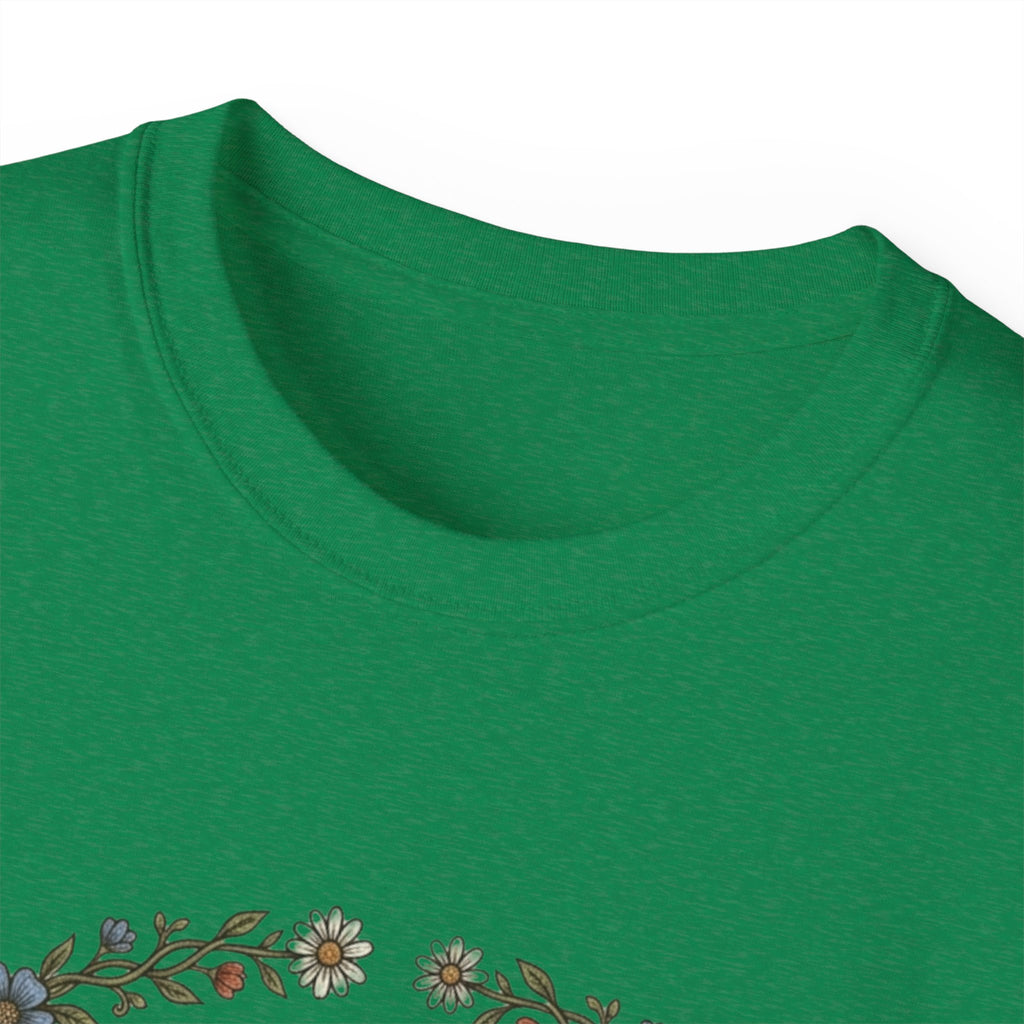 Folk Art Toad Banjo Tee — Floral Moonlight Frog Banjo  T-Shirt