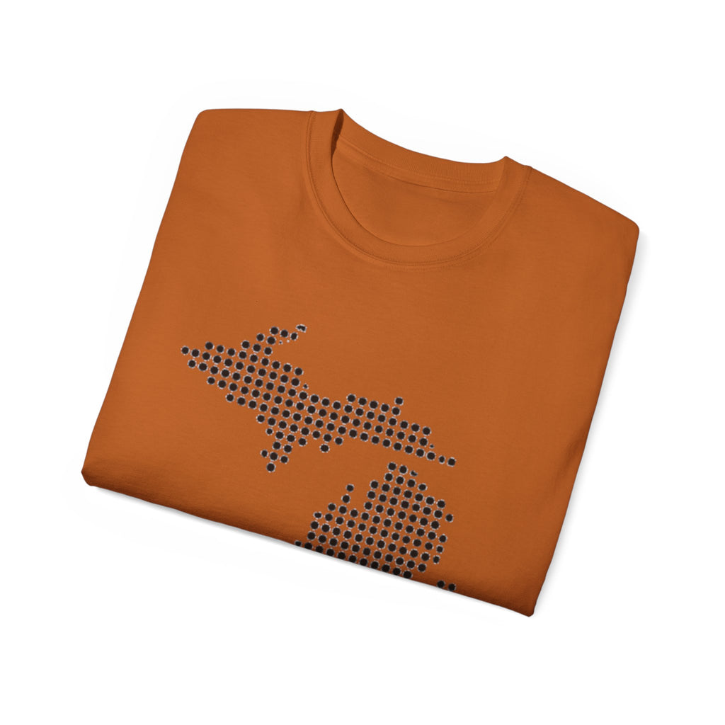 Michigan Dot Map T-Shirt — Minimal State Map Tee for Michiganders