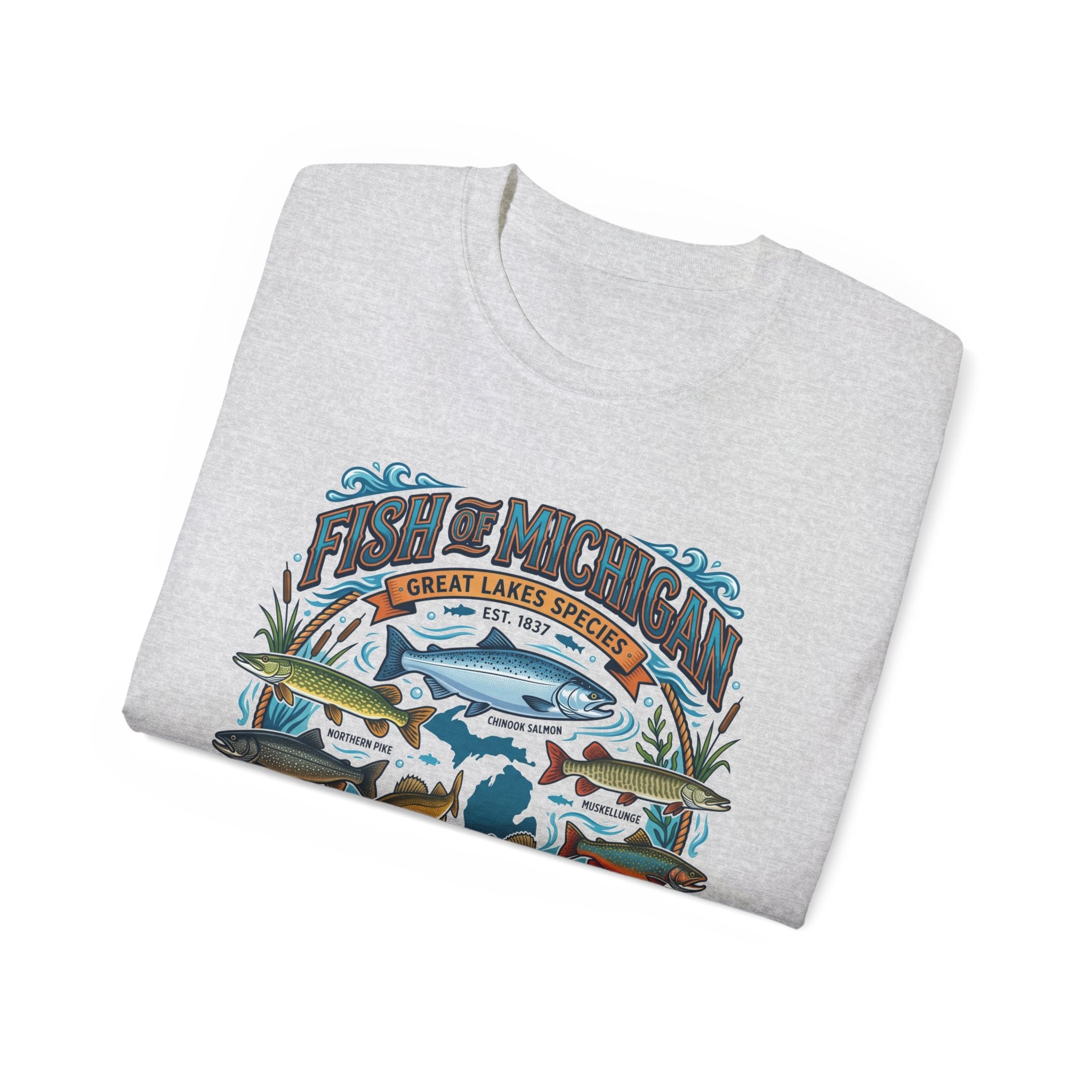 Michigan Fishing Species Tee — Freshwater Treasures Graphic T-Shirt