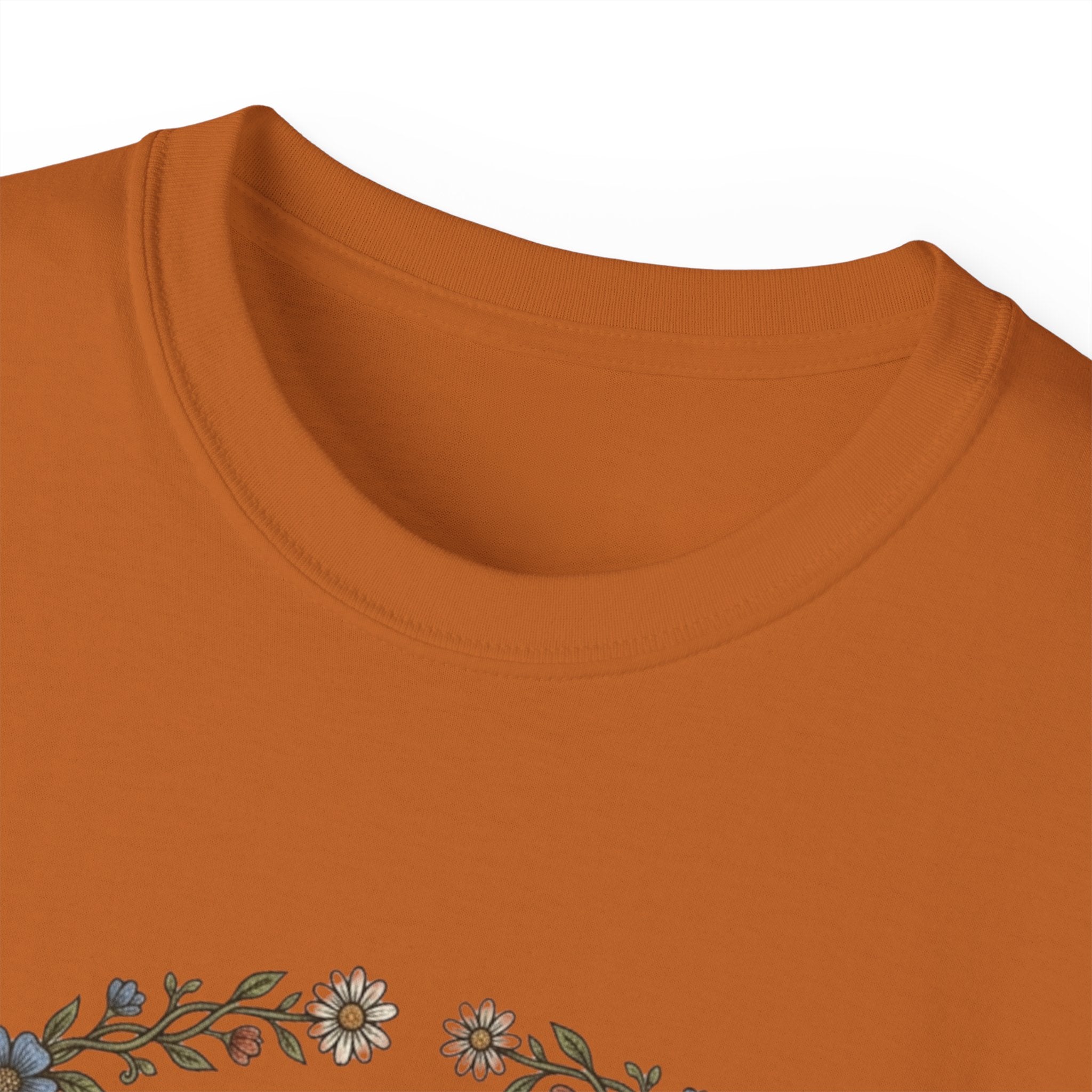Folk Art Toad Banjo Tee — Floral Moonlight Frog Banjo  T-Shirt