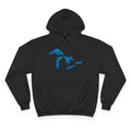 Great Lakes Map Hoodie — Blue Water Illustration on White