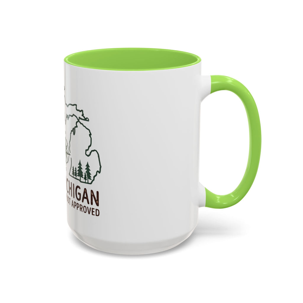 Michigan Bigfoot Approved Coffee Mug — Colorful 11oz/15oz Travel & Camping Gift