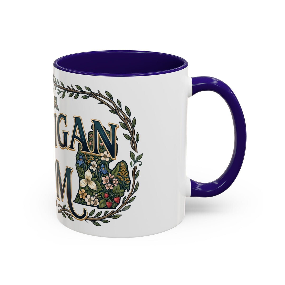 Michigan Mom Coffee Mug — Floral State Pride 11oz/15oz