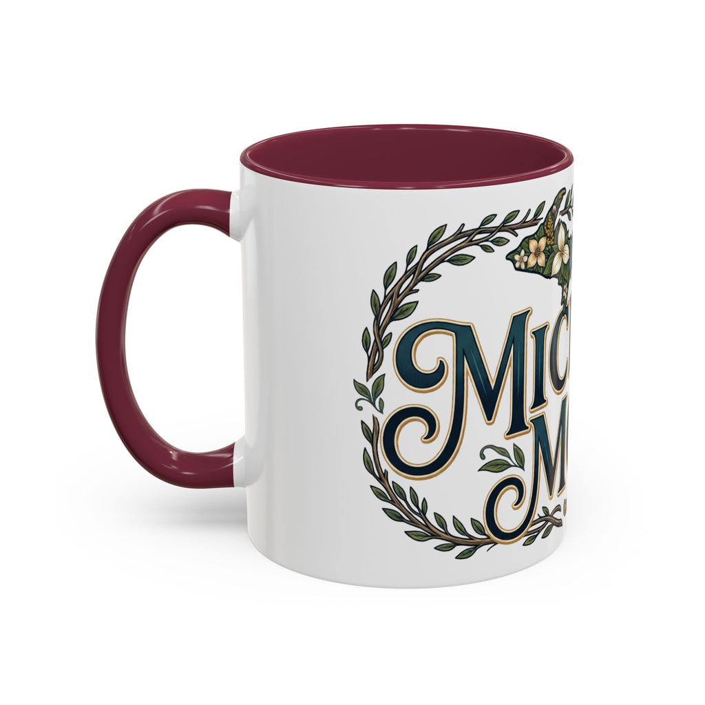Michigan Mom Coffee Mug — Floral State Pride 11oz/15oz