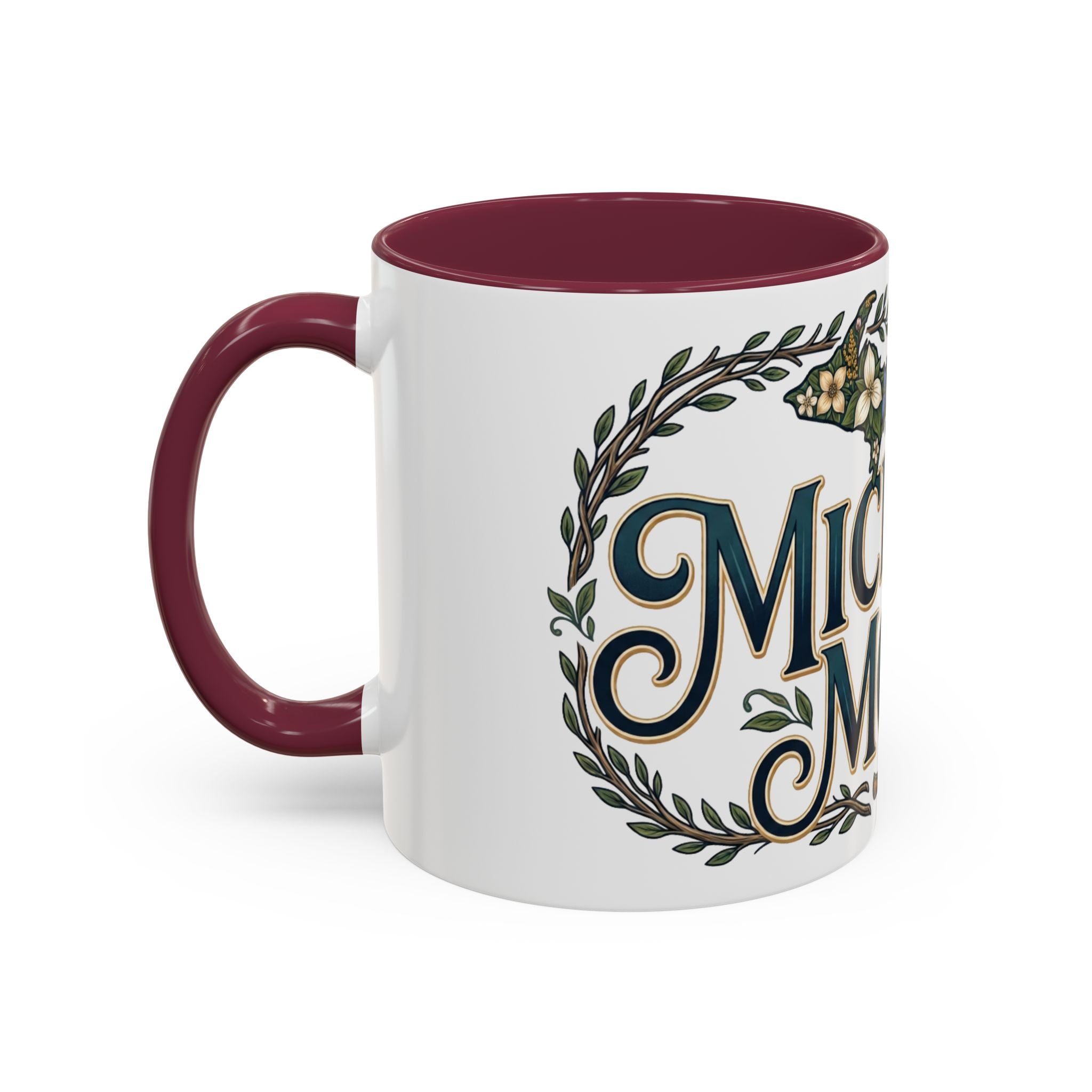 Michigan Mom Coffee Mug — Floral State Pride 11oz/15oz