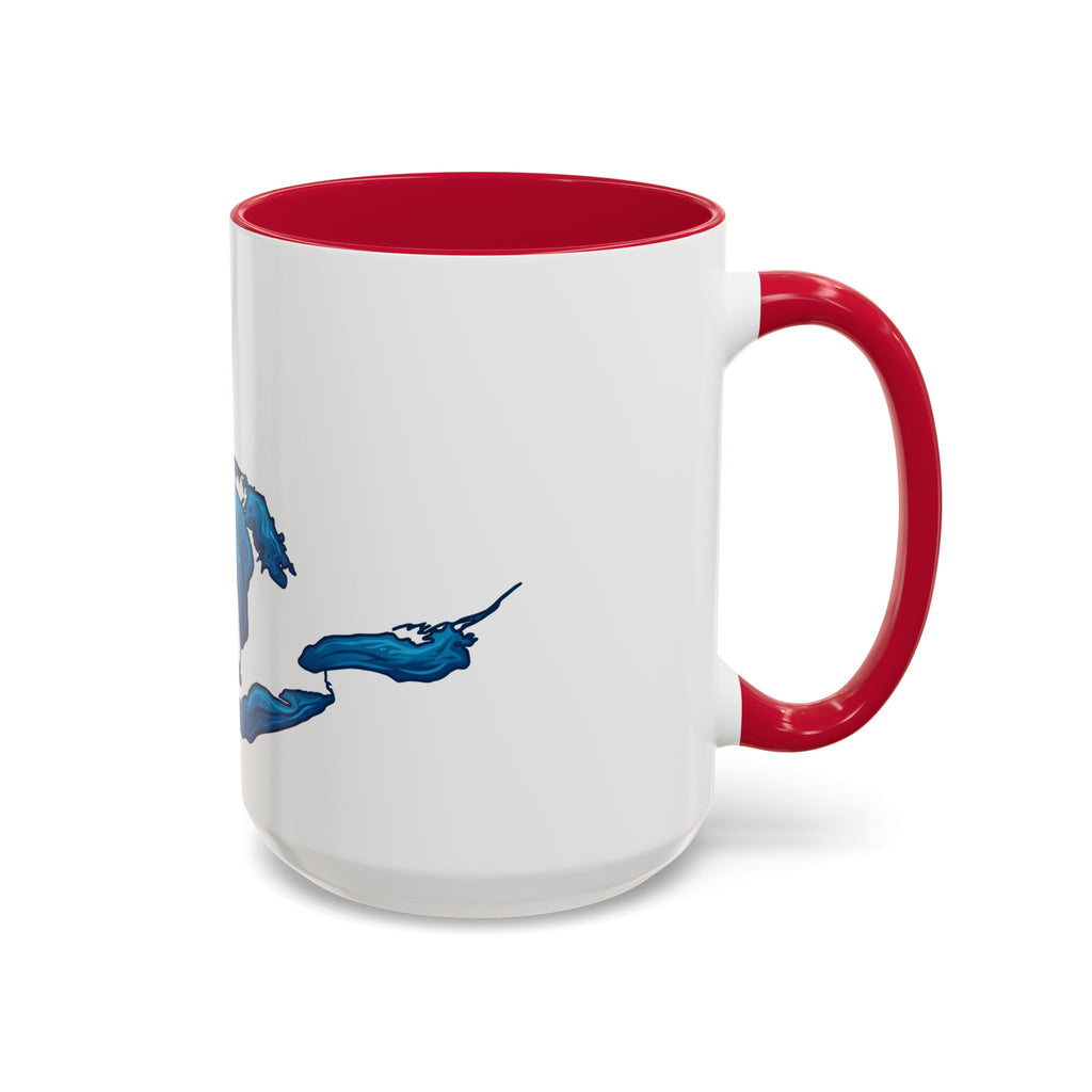Great Lakes Blue Map Mug — Artistic Lake Michigan & Superior Coffee Cup (11oz/15oz)