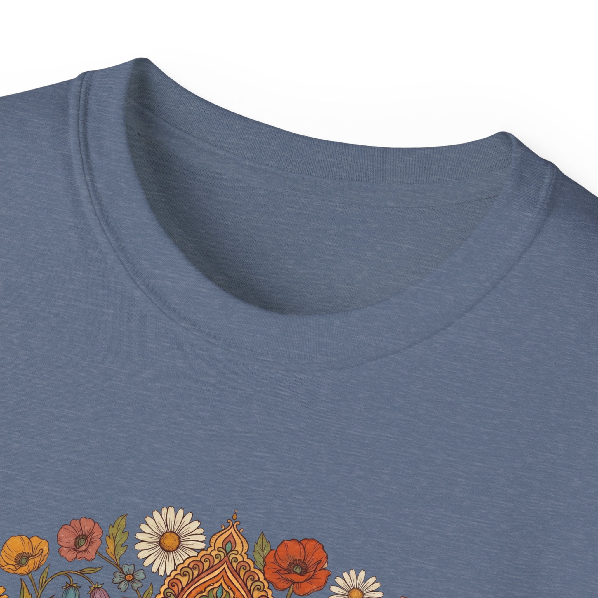 Retro Floral Tee — Vintage Brown Flower Bouquet Graphic