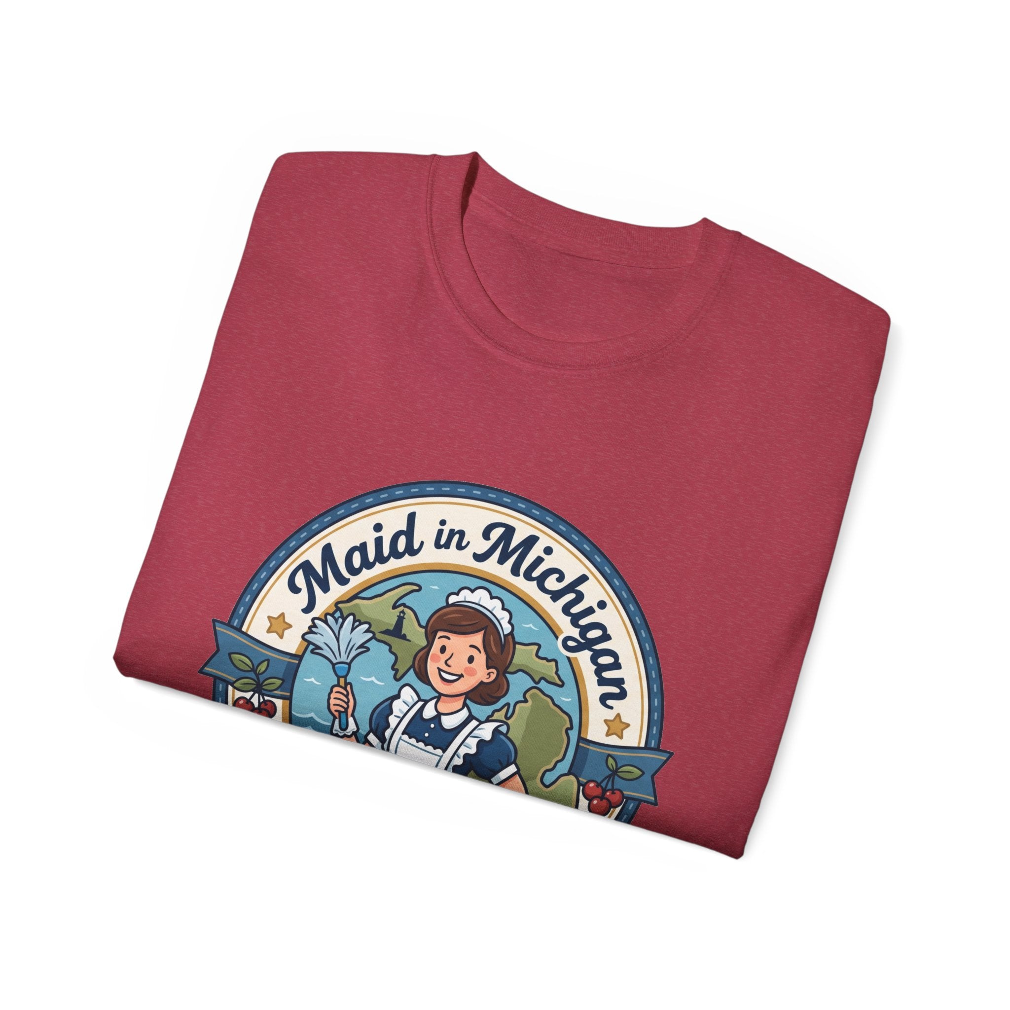 Maid in Michigan T-Shirt — Vintage Housekeeping Logo Tee