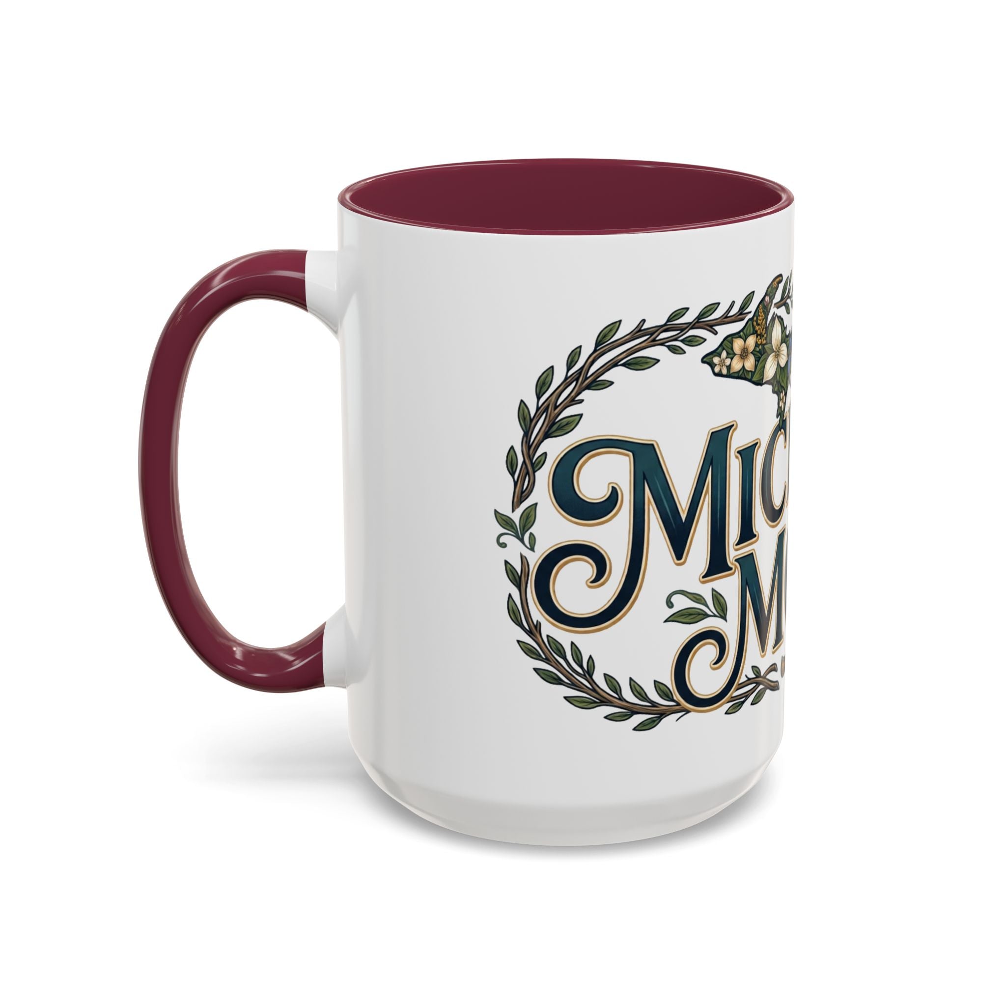 Michigan Mom Coffee Mug — Floral State Pride 11oz/15oz