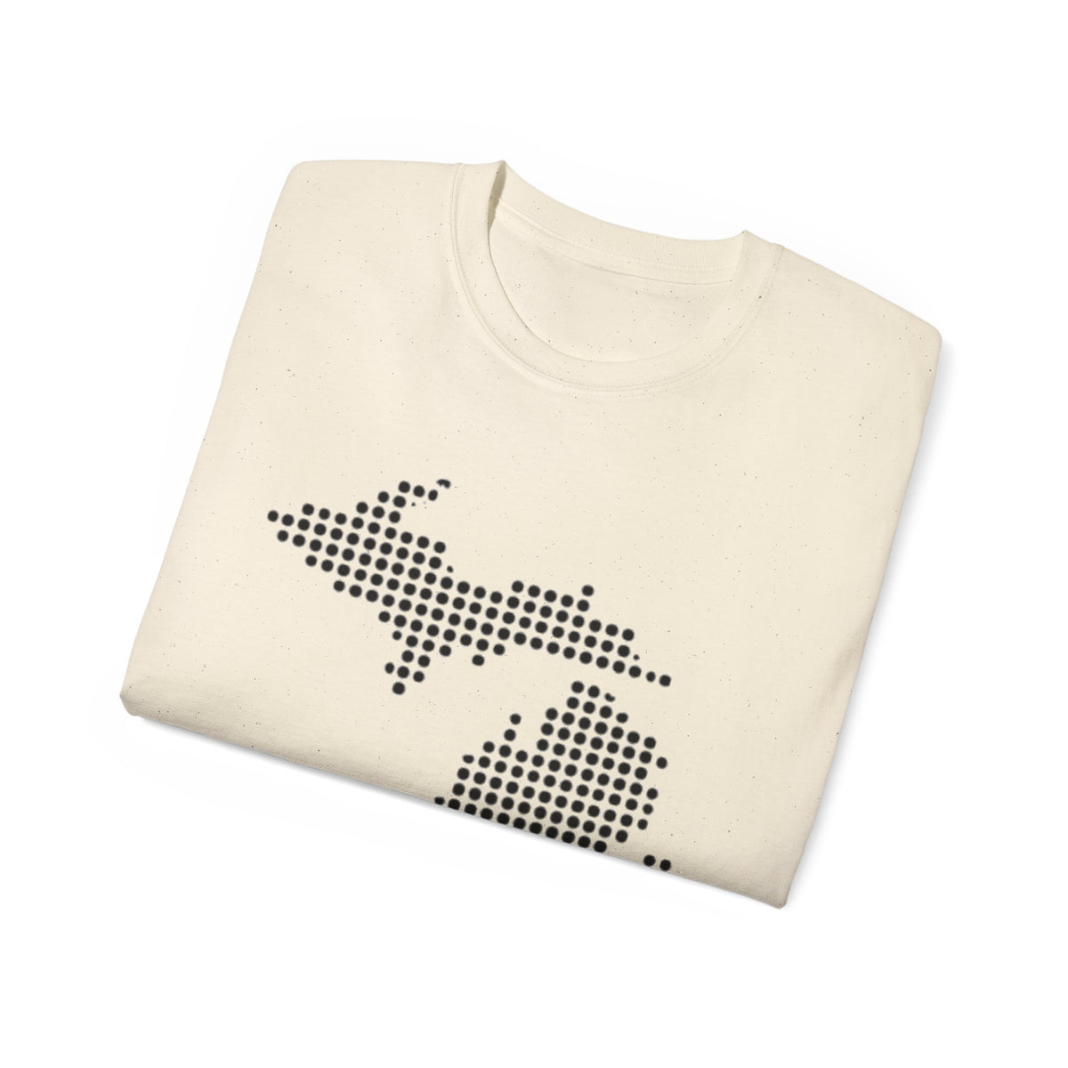 Michigan Dot Map T-Shirt — Minimal State Map Tee for Michiganders