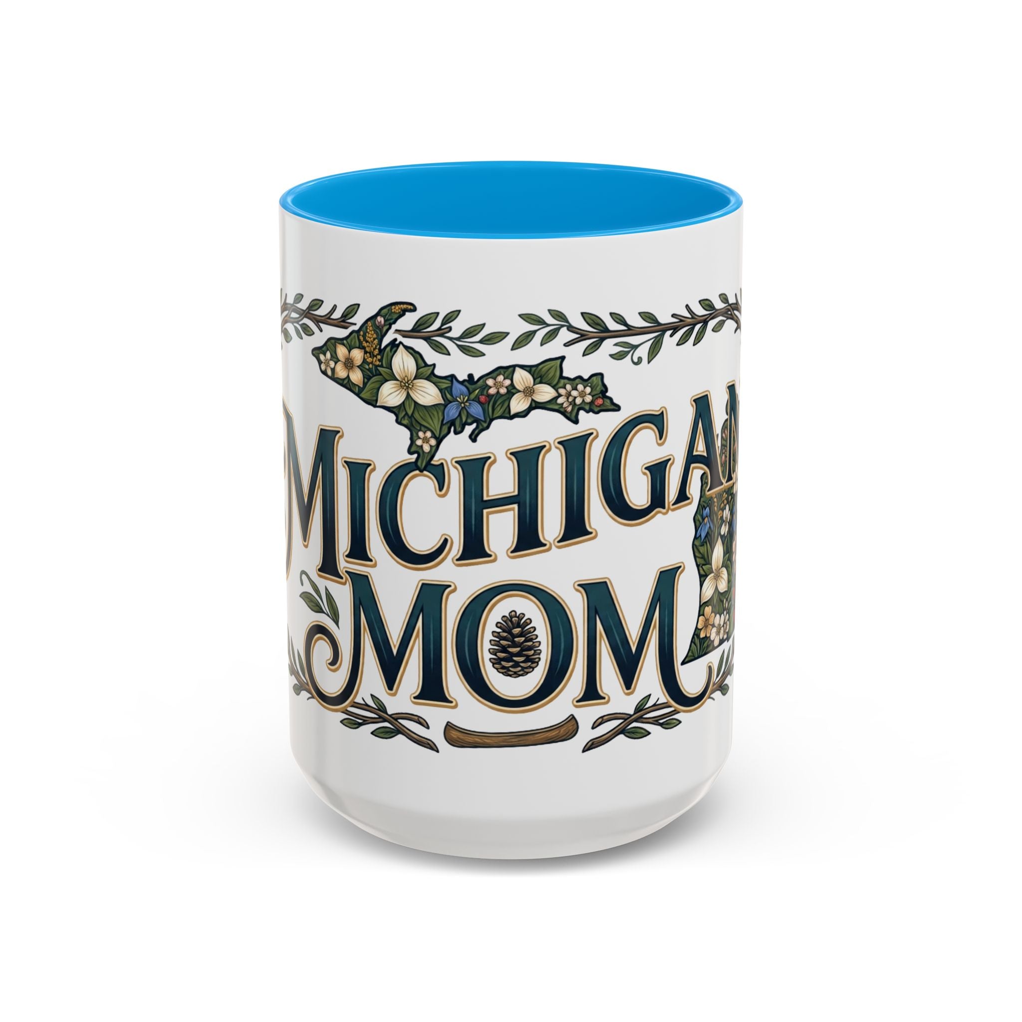 Michigan Mom Coffee Mug — Floral State Pride 11oz/15oz