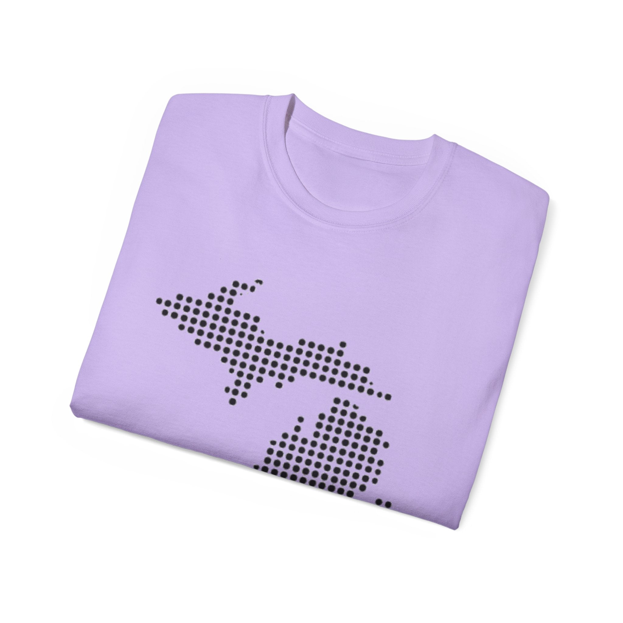 Michigan Dot Map T-Shirt — Minimal State Outline Tee