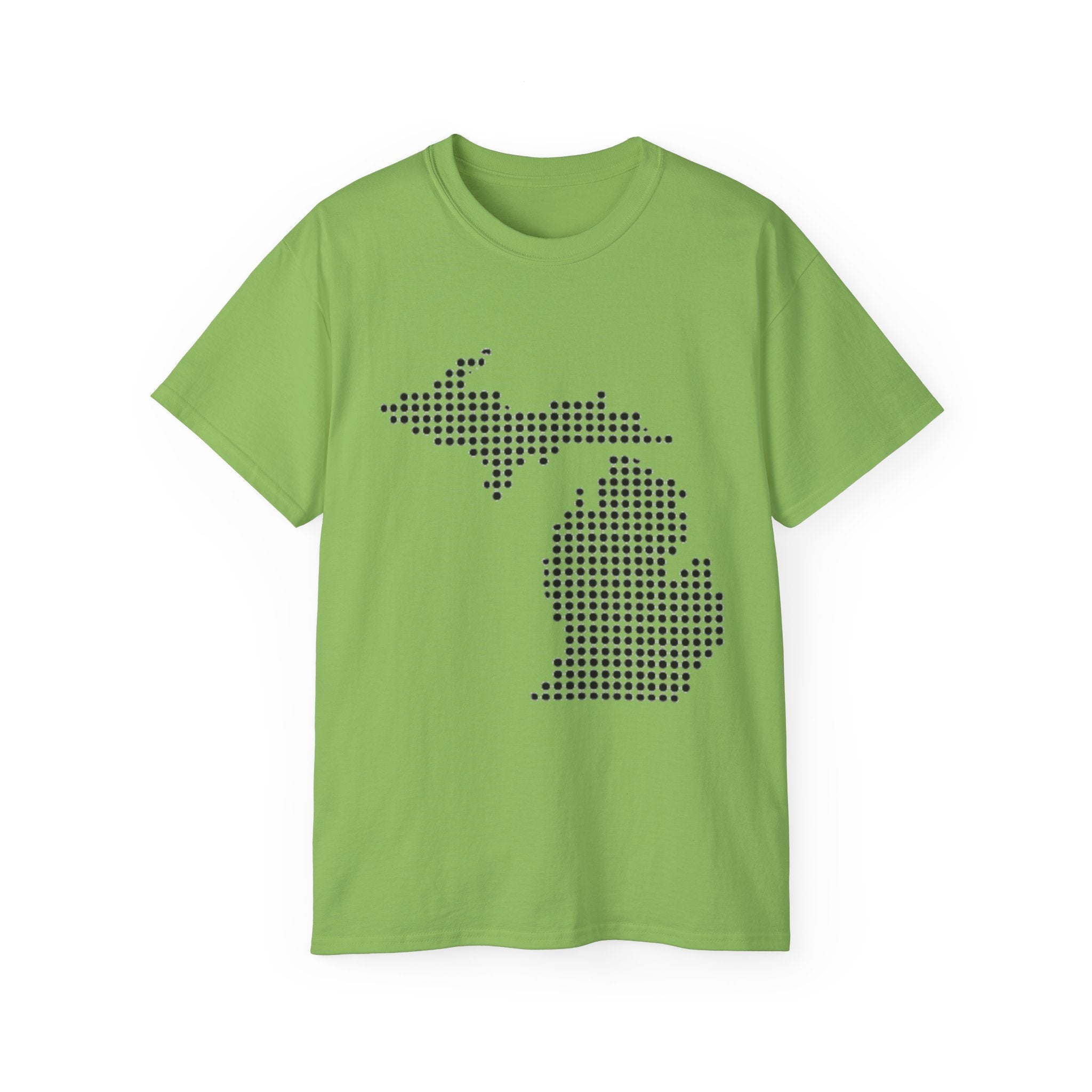 Michigan Dot Map T-Shirt — Minimal State Outline Tee