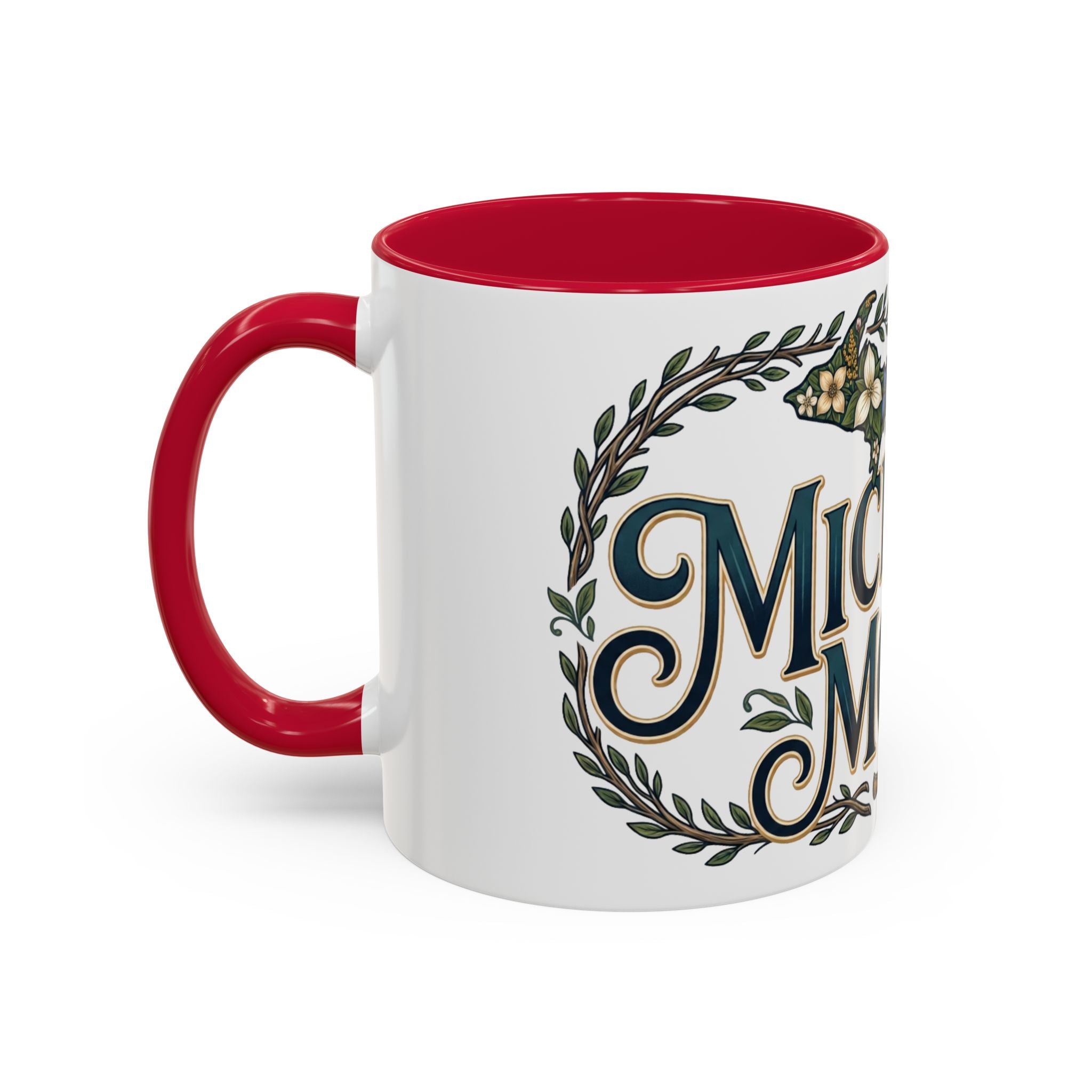 Michigan Mom Coffee Mug — Floral State Pride 11oz/15oz