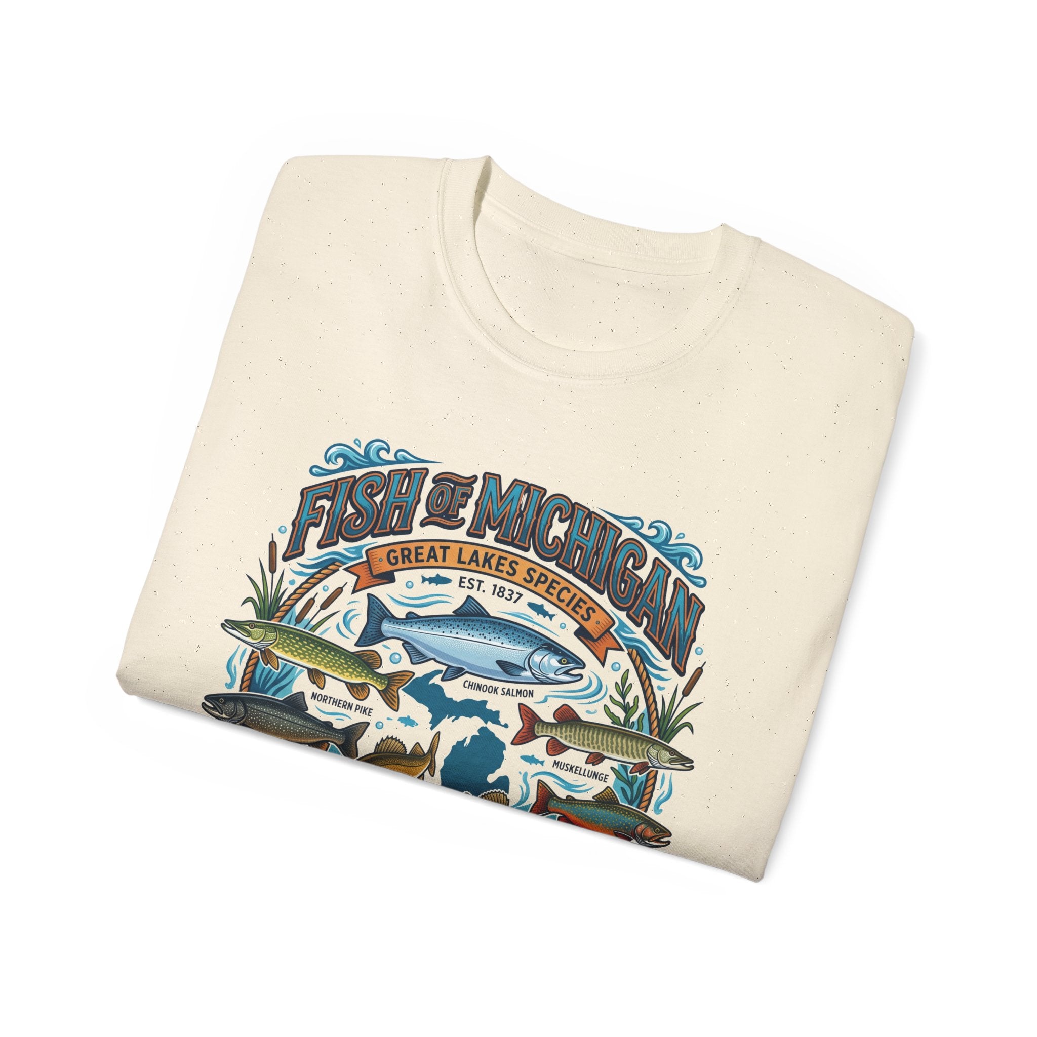 Michigan Fishing Species Tee — Freshwater Treasures Graphic T-Shirt