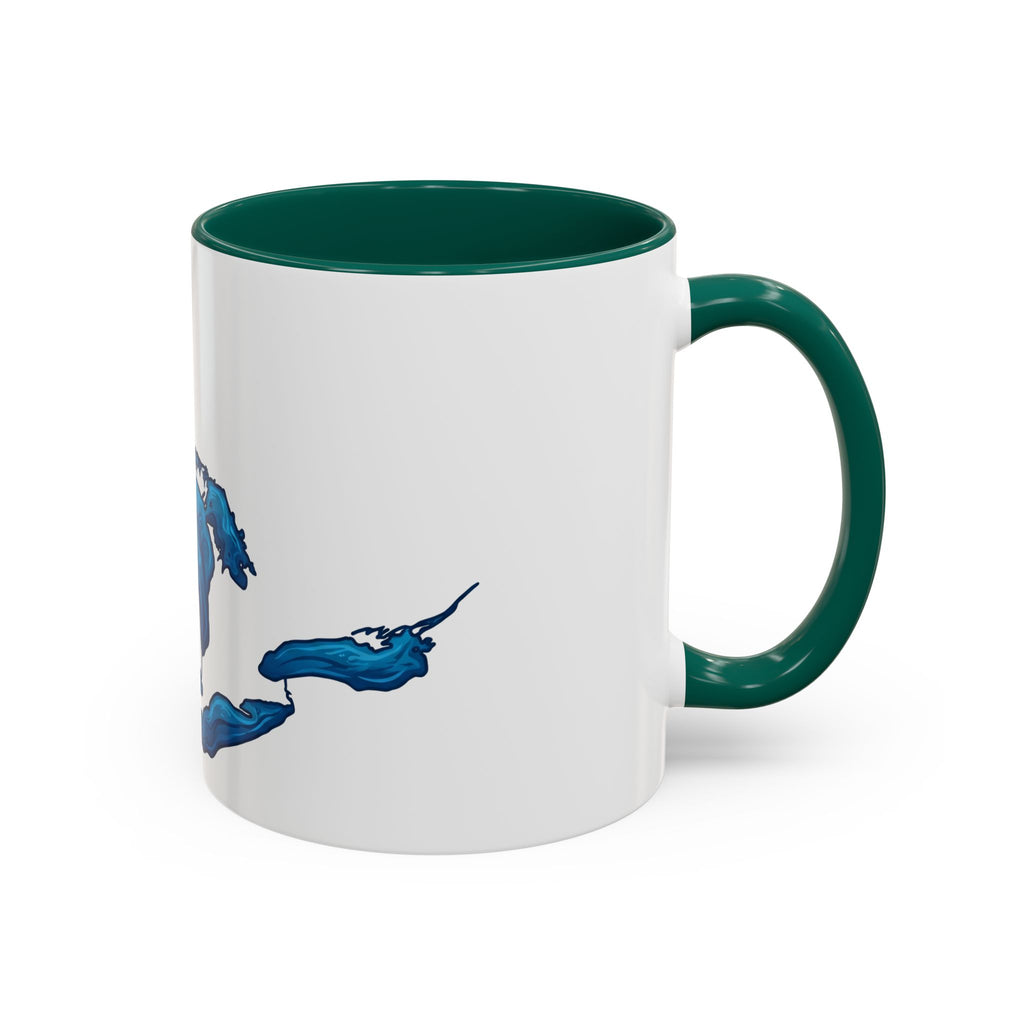 Great Lakes Blue Map Mug — Artistic Lake Michigan & Superior Coffee Cup (11oz/15oz)