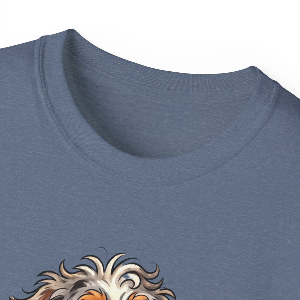 Dog Lover T‑Shirt – Cute Pup Wearing “Pobody's Nerfect” Shirt (Funny Pet Tee)