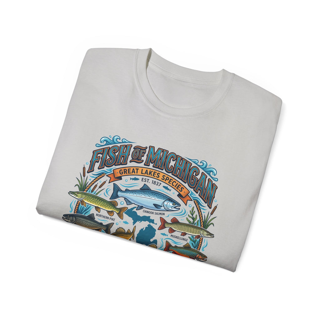 Michigan Fishing Species Tee — Freshwater Treasures Graphic T-Shirt