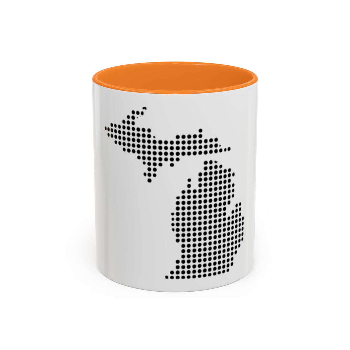 Michigan Dot Map Mug — Modern Minimalist Michigan State Coffee Cup (11oz/15oz)