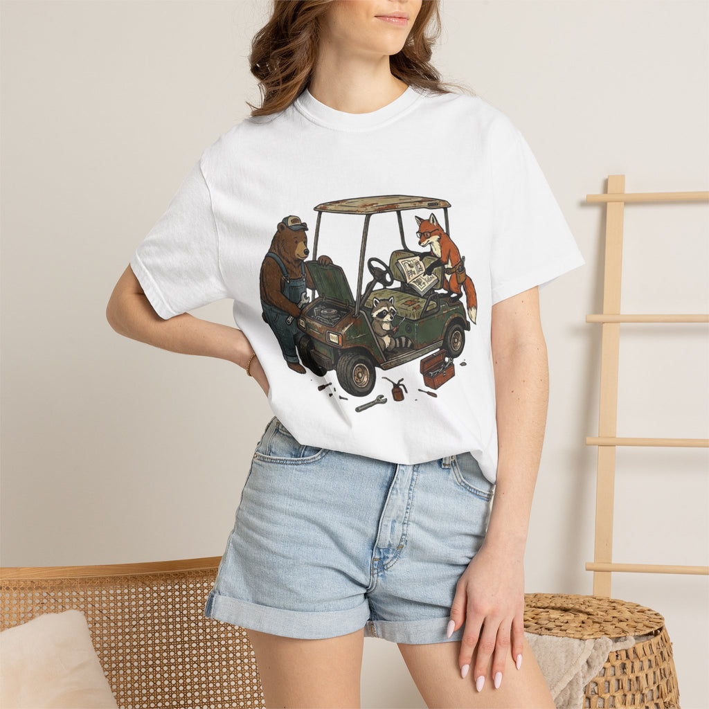 Bear and Fox Golf Cart Repair T-shirt
