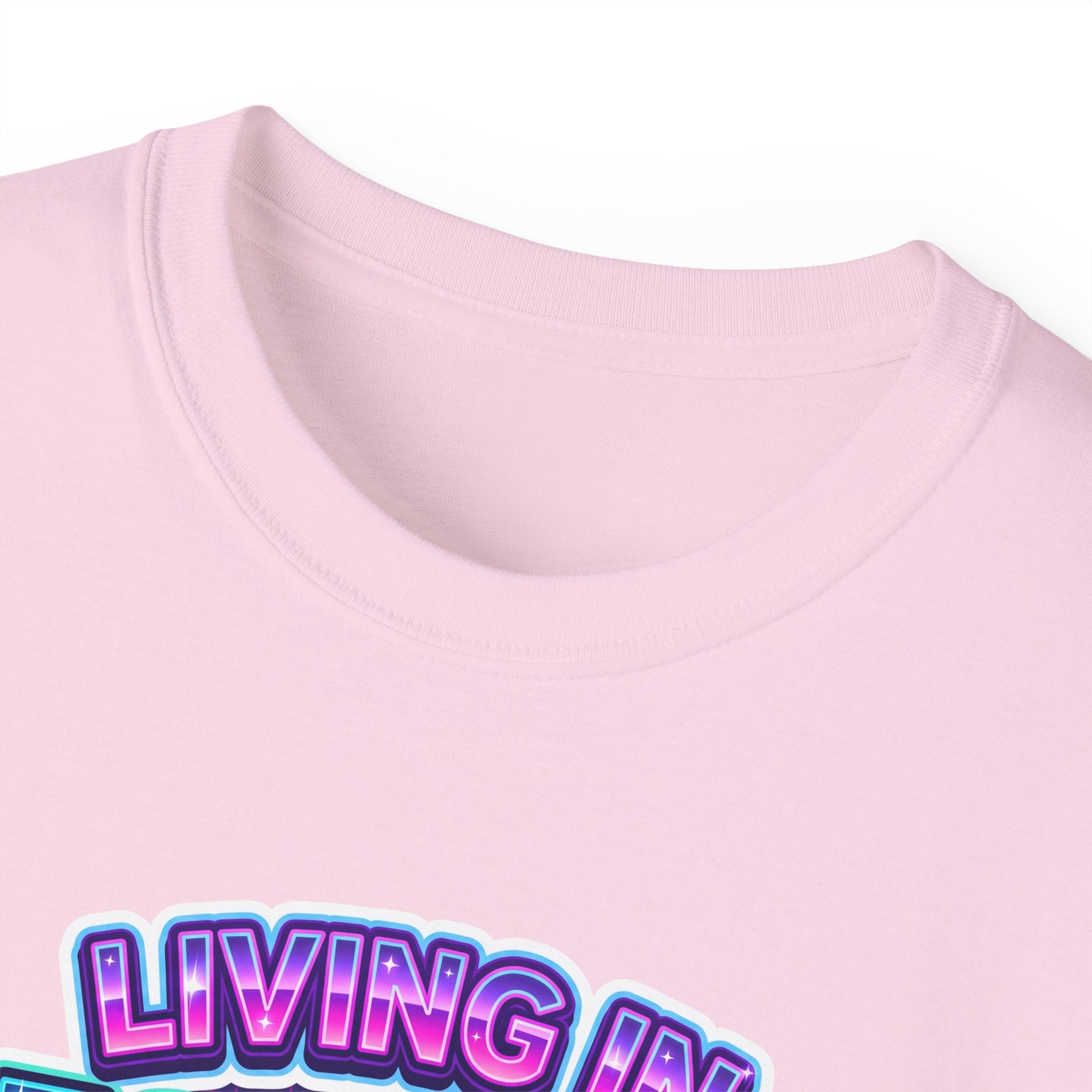 "Living in Aesthetic Mode" Retro Vaporwave Graphic Tee