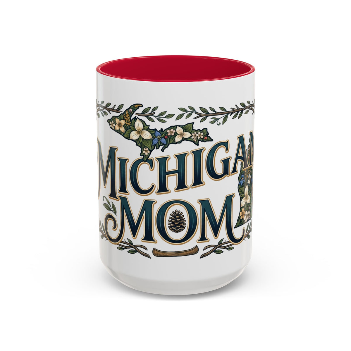 Michigan Mom Coffee Mug — Floral State Pride 11oz/15oz