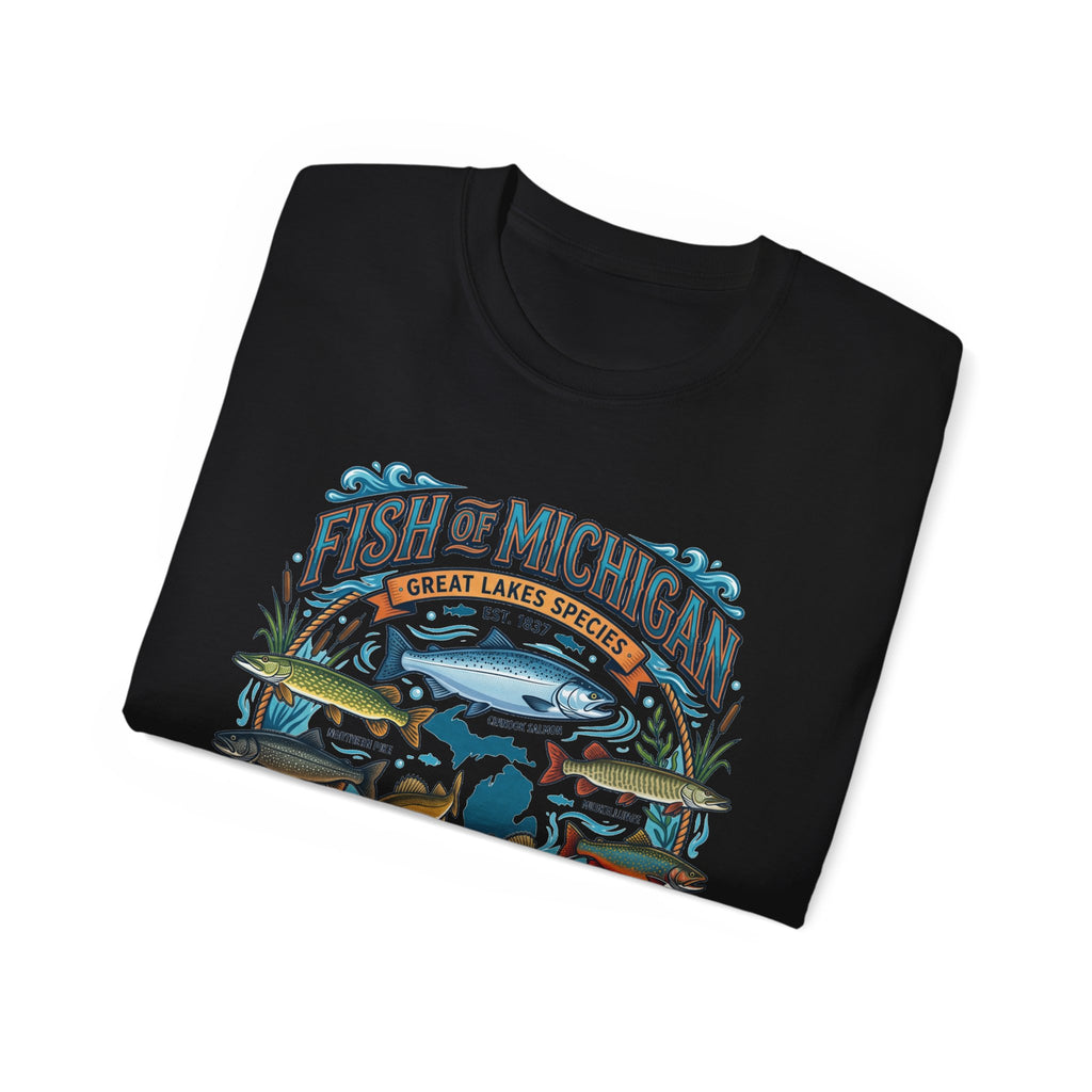 Michigan Fishing Species Tee — Freshwater Treasures Graphic T-Shirt