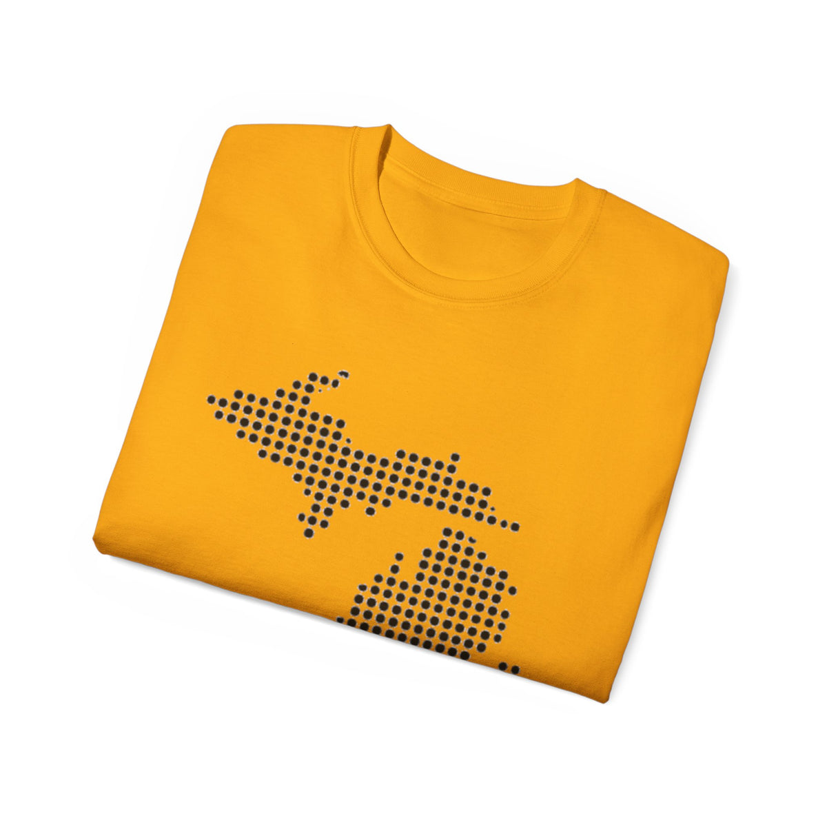 Michigan Dot Map T-Shirt — Minimal State Map Tee for Michiganders