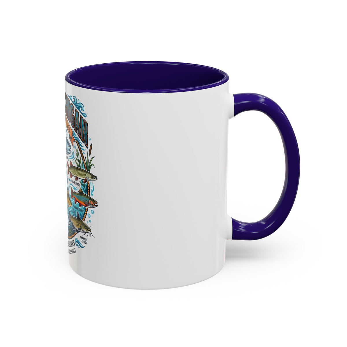 Fish of Michigan Mug — Great Lakes Freshwater Fish Illustration (11oz & 15oz)