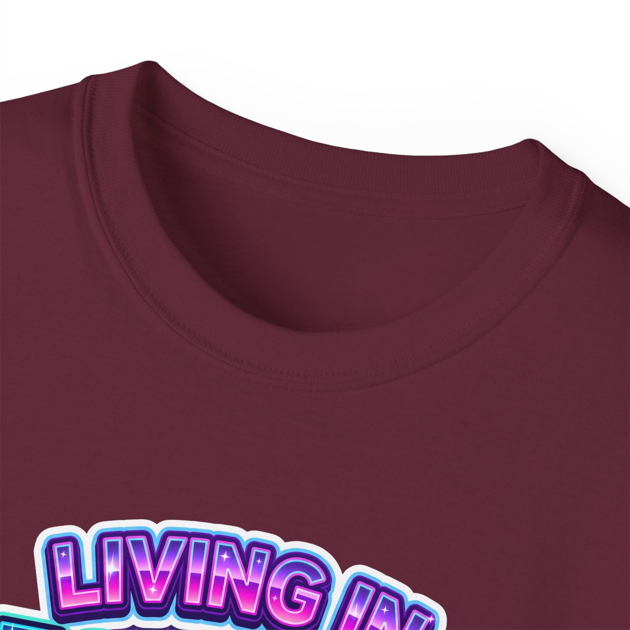 "Living in Aesthetic Mode" Retro Vaporwave Graphic Tee