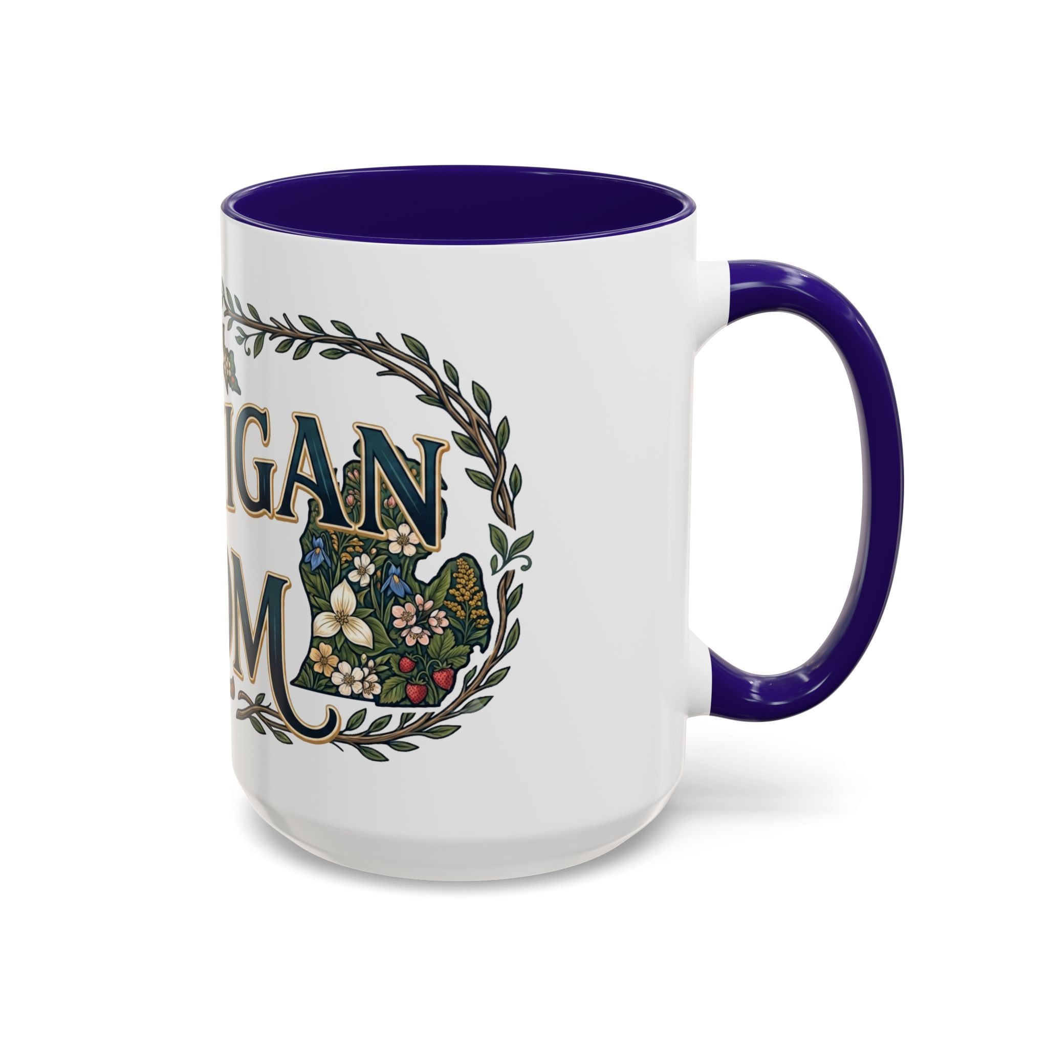 Michigan Mom Coffee Mug — Floral State Pride 11oz/15oz
