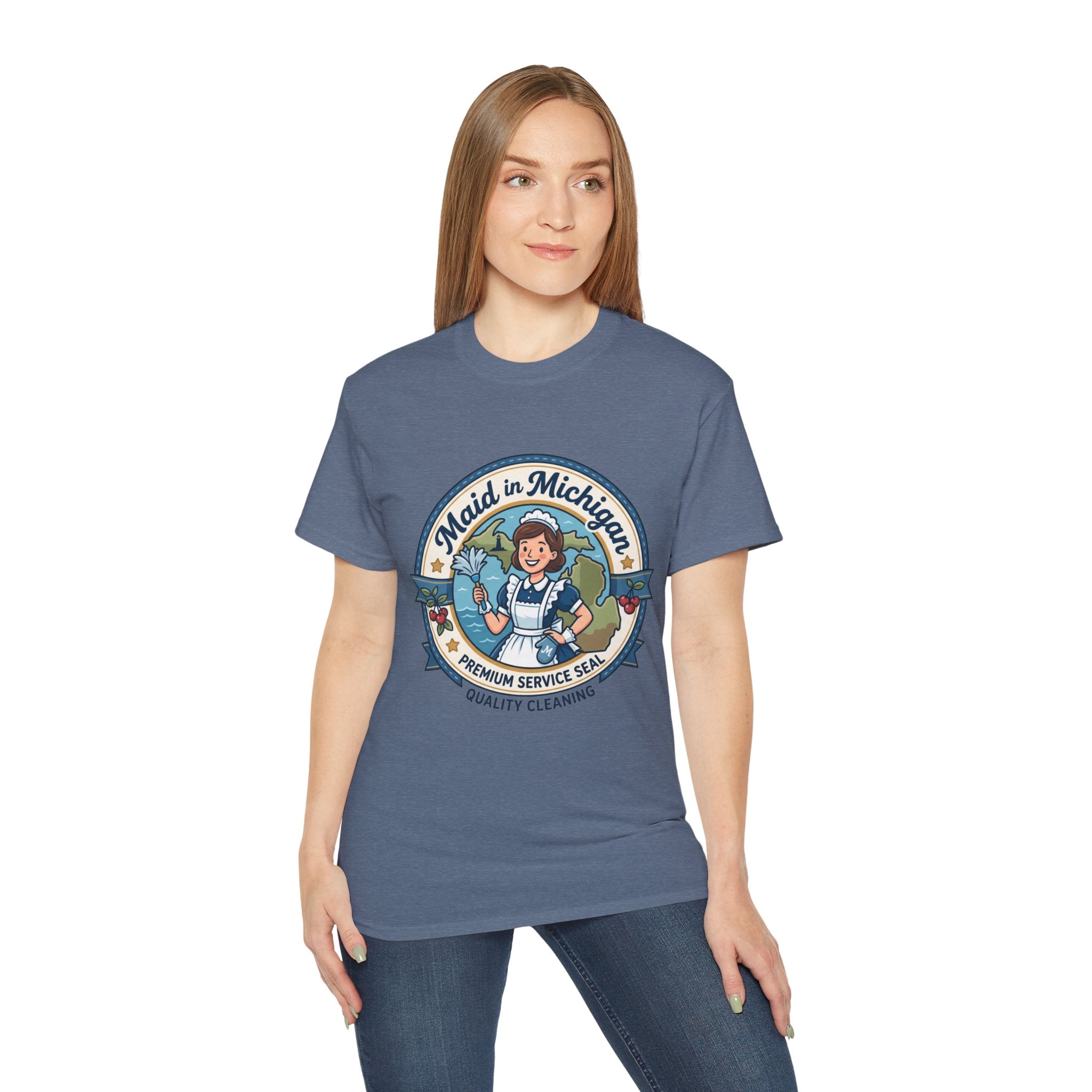 Maid in Michigan T-Shirt — Vintage Housekeeping Logo Tee