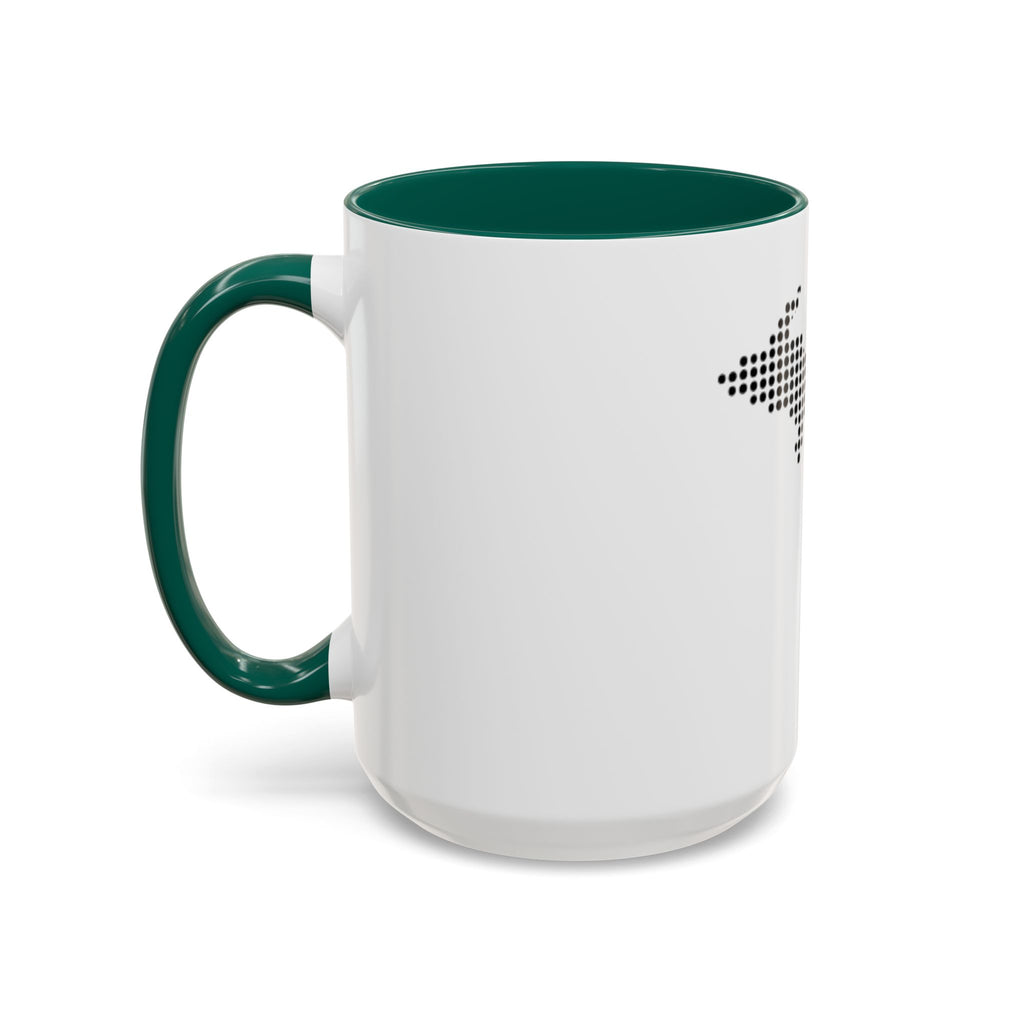 Michigan Dot Map Mug — Modern Minimalist Michigan State Coffee Cup (11oz/15oz)