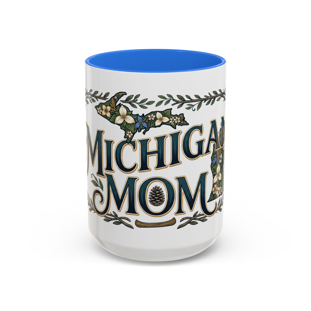 Michigan Mom Coffee Mug — Floral State Pride 11oz/15oz
