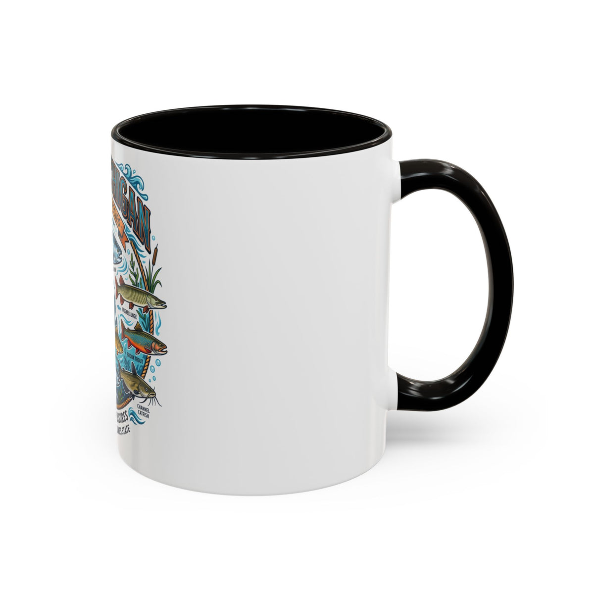 Fish of Michigan Mug — Great Lakes Freshwater Fish Illustration (11oz & 15oz)