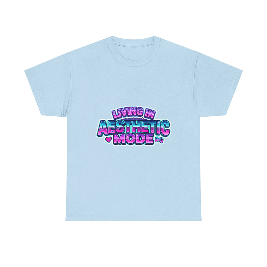 Living in Aesthetic Mode T-Shirt - Retro Design Slogan T-shirt