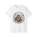 Folk Art Toad Banjo Tee — Floral Moonlight Frog Banjo  T-Shirt