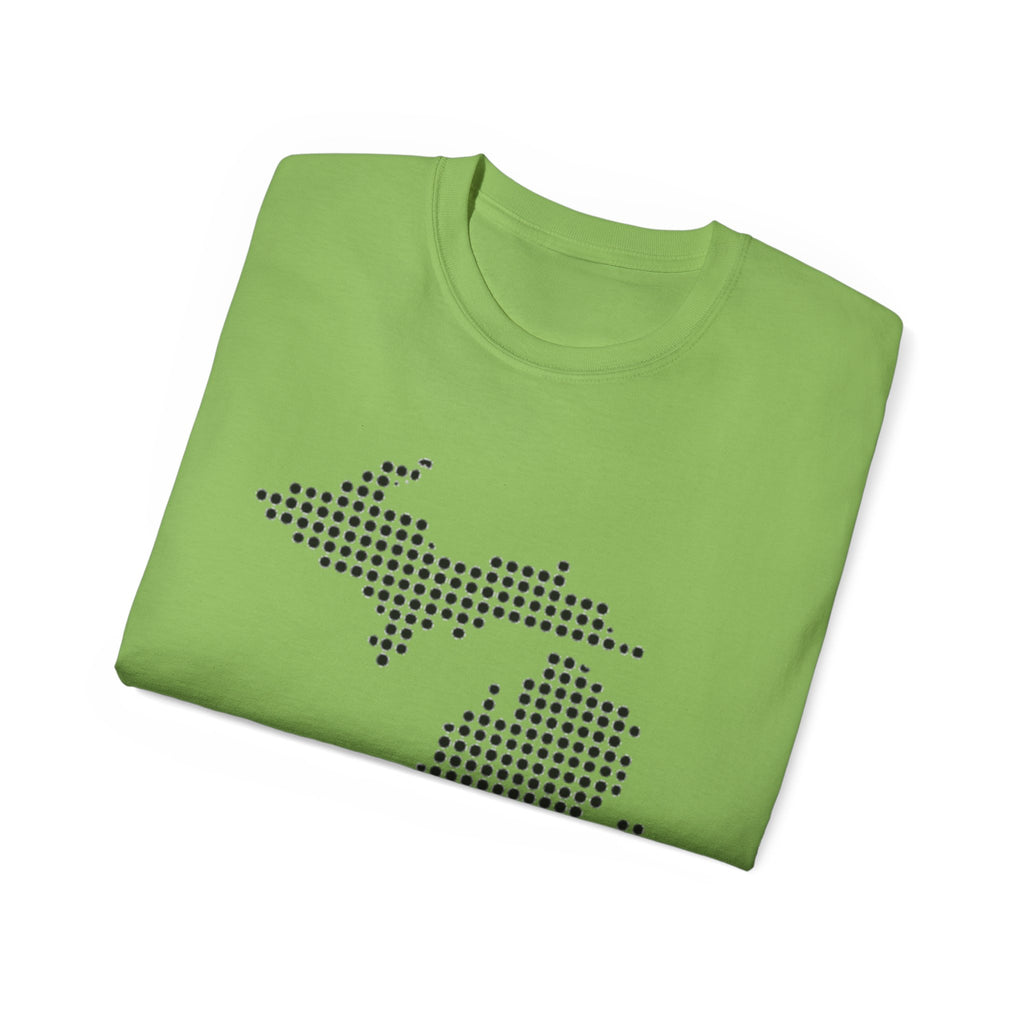 Michigan Dot Map T-Shirt — Minimal State Map Tee for Michiganders