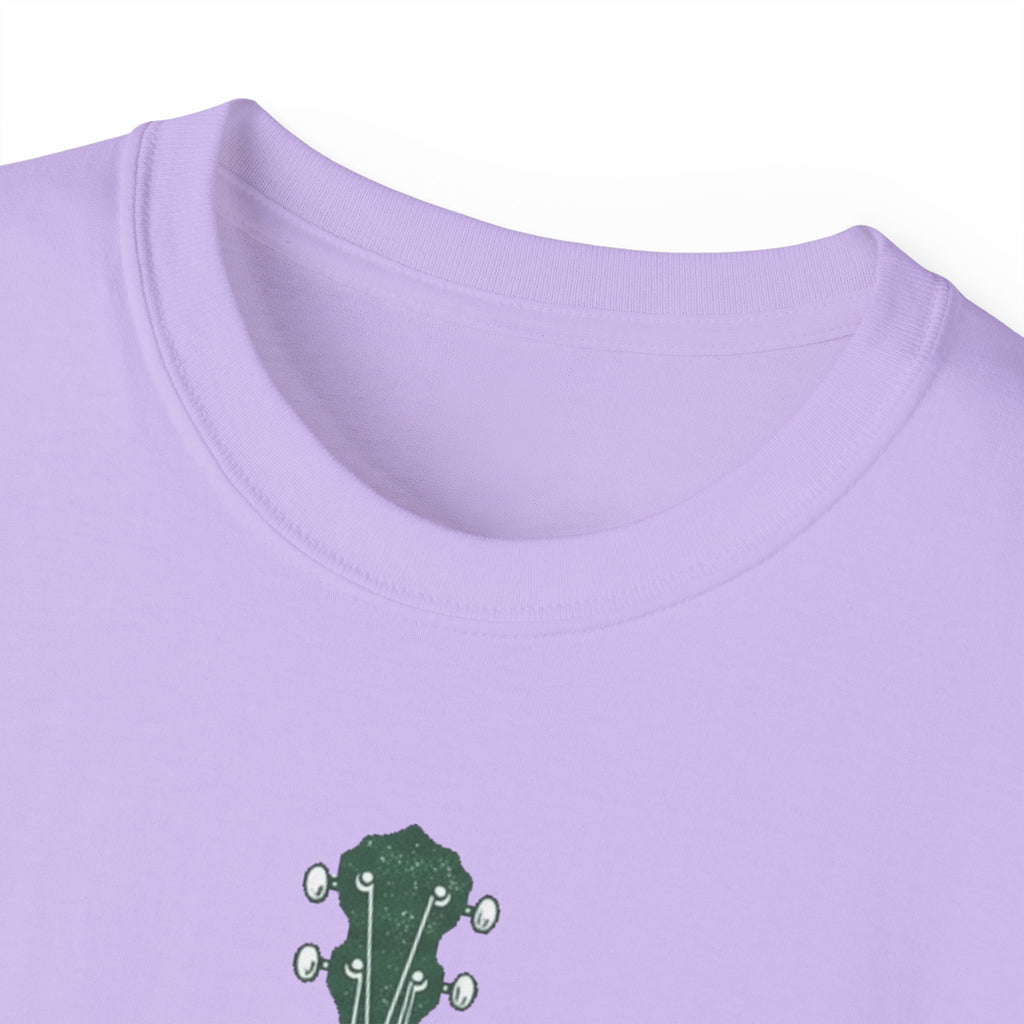 Floral Banjo Tee — Botanical Music Graphic T-Shirt