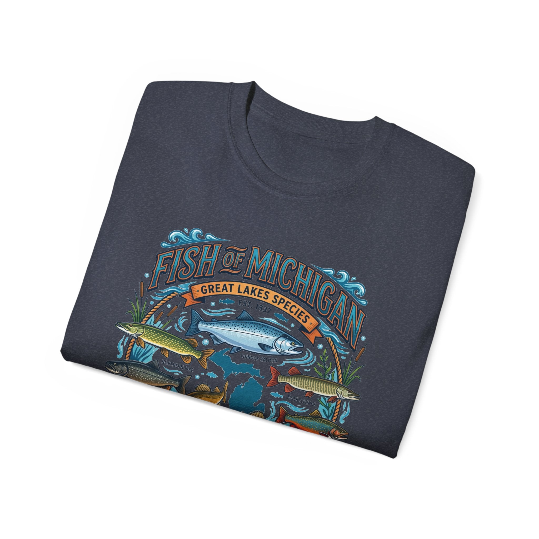 Michigan Fishing Species Tee — Freshwater Treasures Graphic T-Shirt